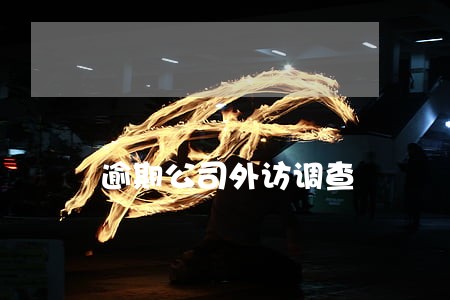 逾期公司外访调查 逾期公司外访调查