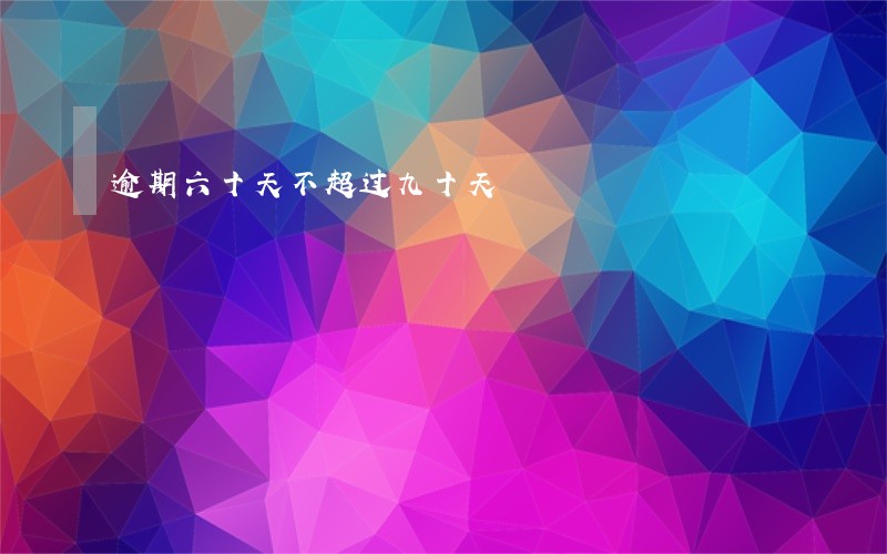 逾期六十天不超过九十天 逾期六十天不超过九十天