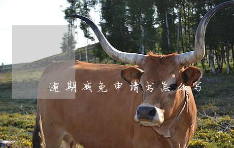 逾期减免申请书怎么写 逾期减免申请书怎么写