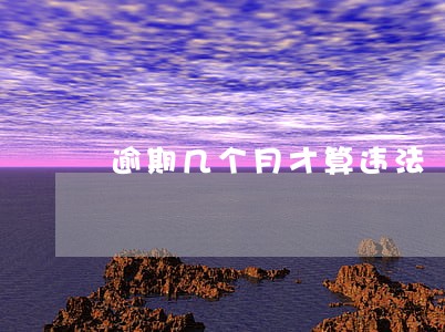 逾期几个月才算违法