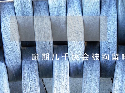 逾期几千块会被拘留吗
