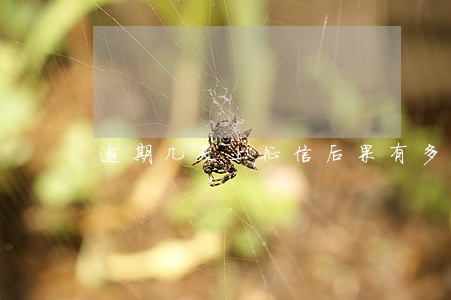 逾期几天上征信后果有多严重