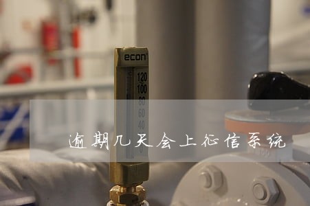 逾期几天会上征信系统