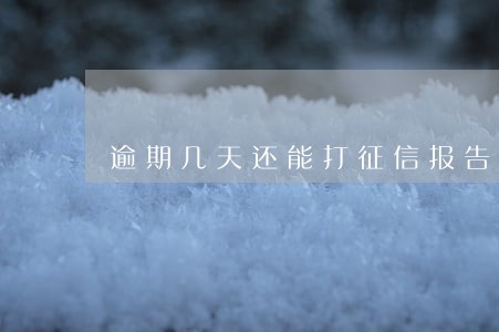 逾期几天还能打征信报告 逾期几天还能打征信报告