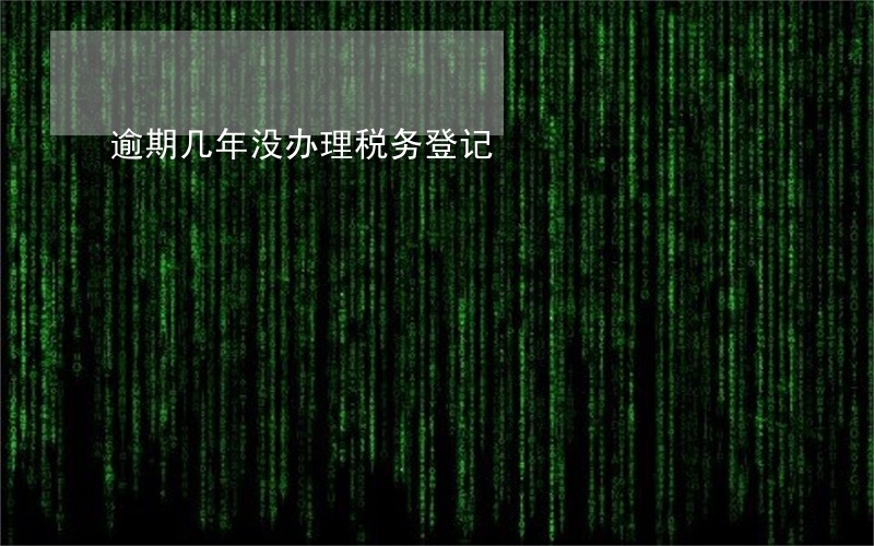 逾期几年没办理税务登记 逾期几年没办理税务登记