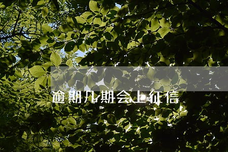 逾期几期会上征信 逾期几期会上征信