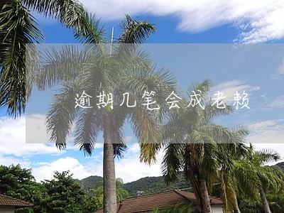 逾期几笔会成老赖