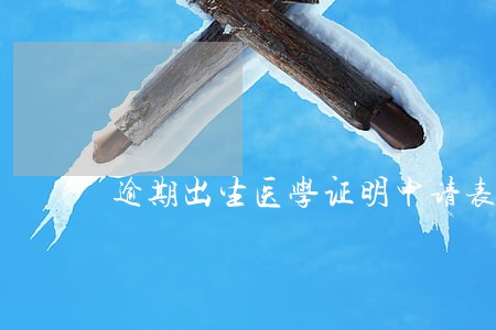 逾期出生医学证明申请表 逾期出生医学证明申请表