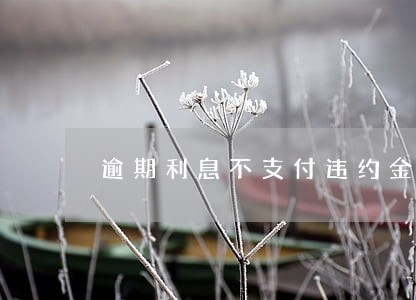 逾期利息不支付违约金 逾期利息不支付违约金