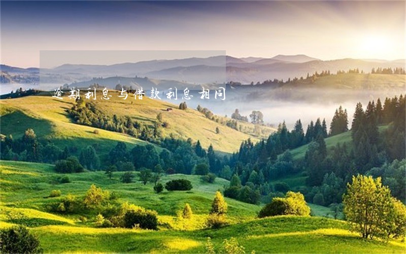 逾期利息与借款利息相同 逾期利息与借款利息相同