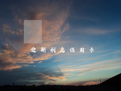 逾期利息信用卡 逾期利息信用卡