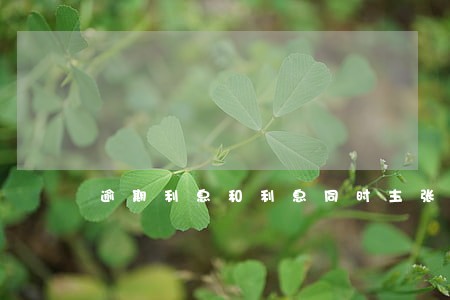 逾期利息和利息同时主张 逾期利息和利息同时主张