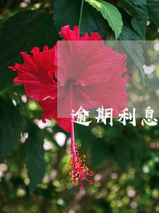 逾期利息按月息2分利息 逾期利息按月息2分利息