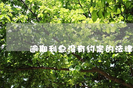逾期利息没有约定的法律规定 逾期利息没有约定的法律规定