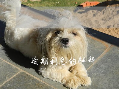 逾期利息的解释 逾期利息的解释