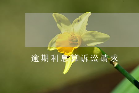 逾期利息算诉讼请求 逾期利息算诉讼请求