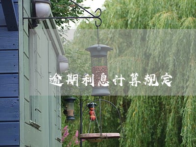 逾期利息计算规定