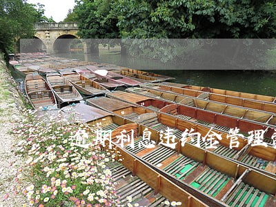 逾期利息违约金管理费