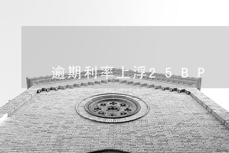 逾期利率上浮25BP 逾期利率上浮25BP