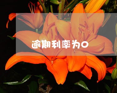 逾期利率为0 逾期利率为0