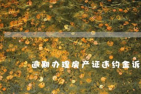 逾期办理房产证违约金诉讼状 逾期办理房产证违约金诉讼状