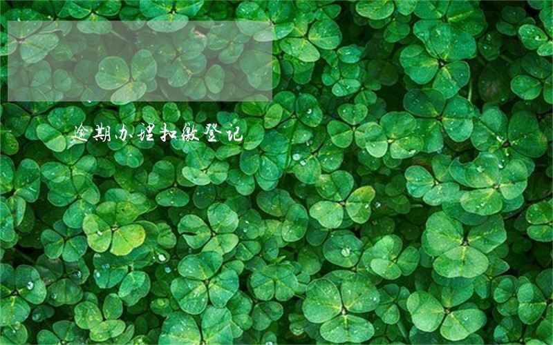 逾期办理扣缴登记 逾期办理扣缴登记