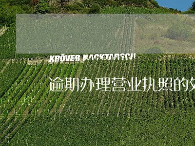 逾期办理营业执照的处罚 逾期办理营业执照的处罚