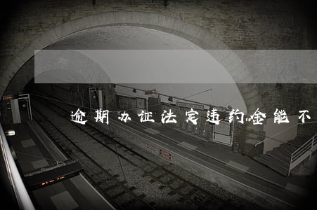 逾期办证法定违约金能不能调整