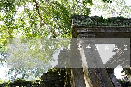 逾期加入黑名单怎么恢复 逾期加入黑名单怎么恢复