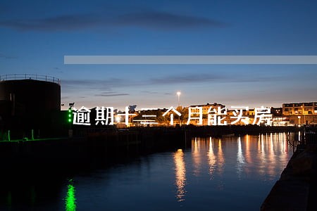 逾期十三个月能买房 逾期十三个月能买房