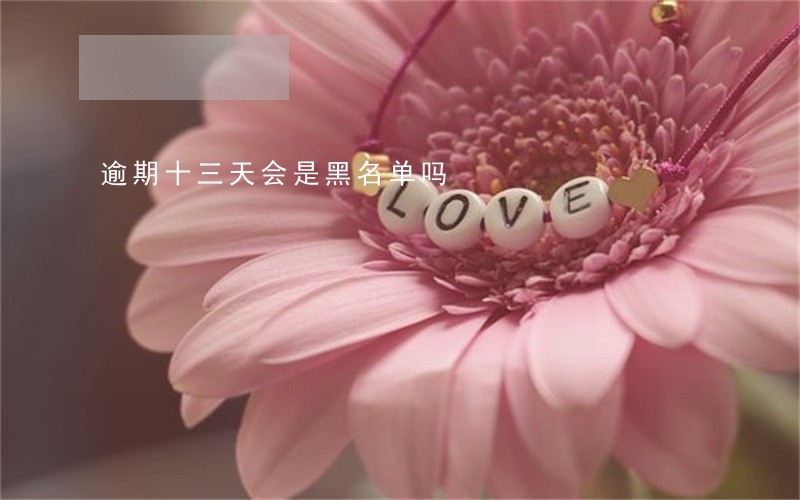 逾期十三天会是黑名单吗 逾期十三天会是黑名单吗