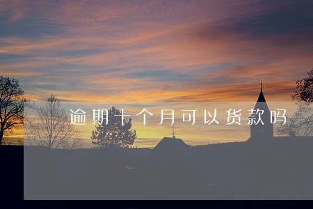 逾期十个月可以货款吗 逾期十个月可以货款吗