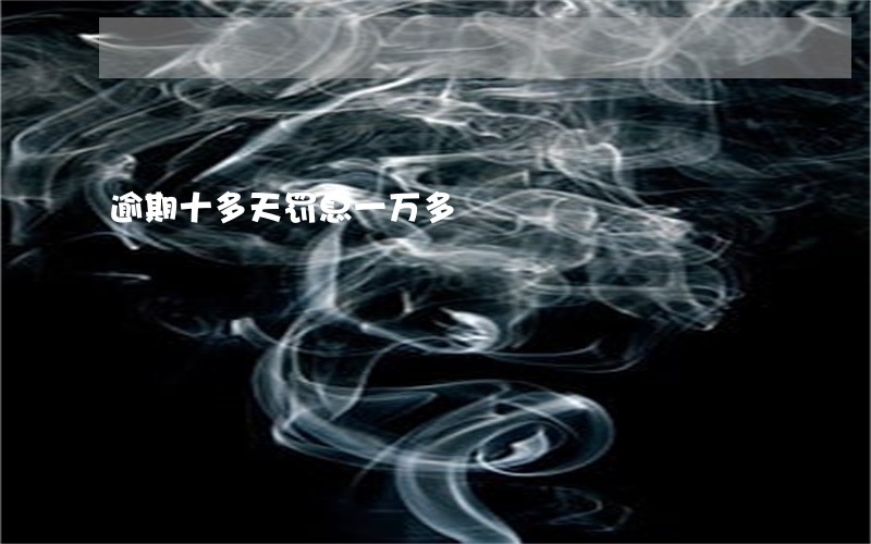 逾期十多天罚息一万多