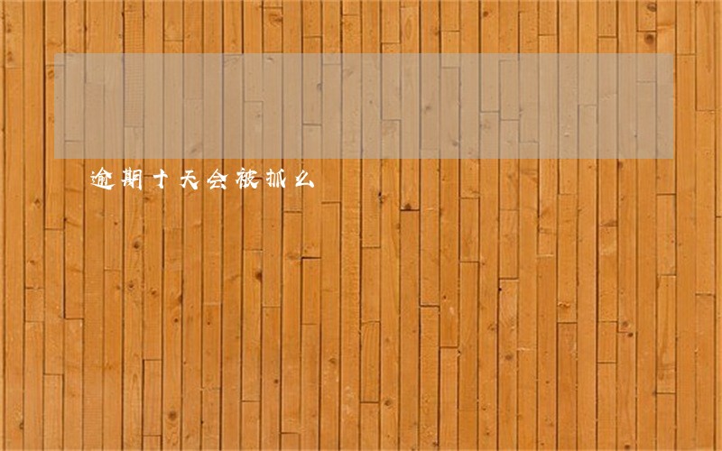 逾期十天会被抓么 逾期十天会被抓么