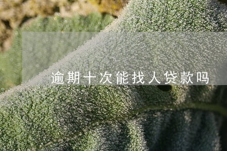 逾期十次能找人贷款吗 逾期十次能找人贷款吗