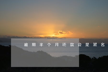 逾期半个月还款会是黑名单吗 逾期半个月还款会是黑名单吗