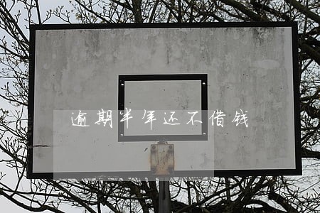 逾期半年还不借钱 逾期半年还不借钱