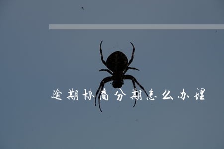 逾期协商分期怎么办理 逾期协商分期怎么办理