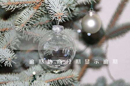 逾期协商分期显示逾期 逾期协商分期显示逾期