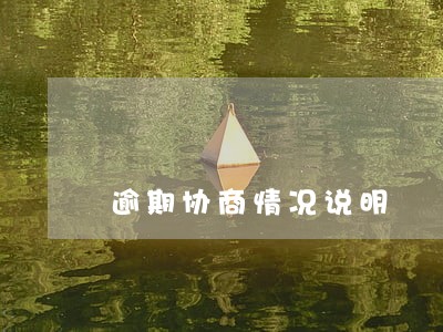 逾期协商情况说明 逾期协商情况说明
