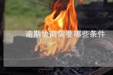 逾期协商需要哪些条件 逾期协商需要哪些条件