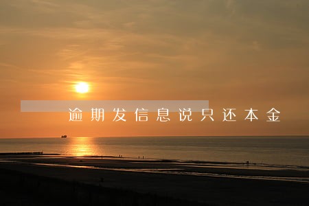 逾期发信息说只还本金 逾期发信息说只还本金