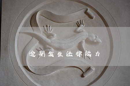 逾期发生法律效力 逾期发生法律效力