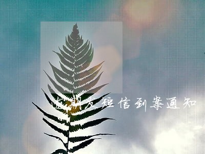 逾期发短信到案通知
