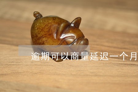 逾期可以商量延迟一个月嘛 逾期可以商量延迟一个月嘛