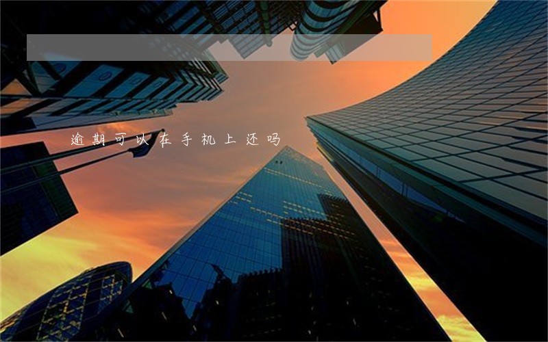 逾期可以在手机上还吗 逾期可以在手机上还吗