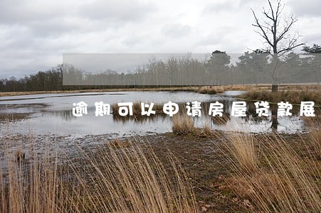 逾期可以申请房屋贷款展期 逾期可以申请房屋贷款展期
