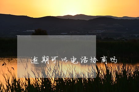 逾期可以电话协商吗 逾期可以电话协商吗