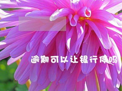 逾期可以让银行停吗 逾期可以让银行停吗