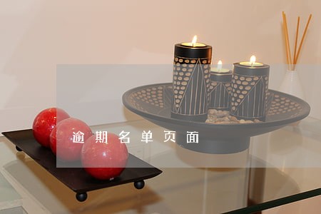 逾期名单页面 逾期名单页面